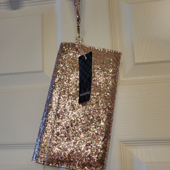 FINAL PRICE: Massini clutch wristlet wallet NWT glitter  BEAUTIFUL! - Picture 13 of 16